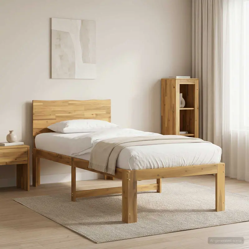 Vidaxl eenpersoonsbed met hoofdbord rostock wit 90 x 190 cm