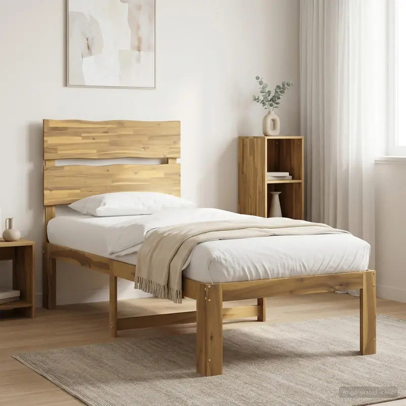Vidaxl eenpersoonsbed met hoofdbord rostock wit 90 x 190 cm