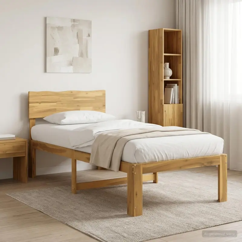 Vidaxl eenpersoonsbed met hoofdbord rostock wit 90 x 200 cm