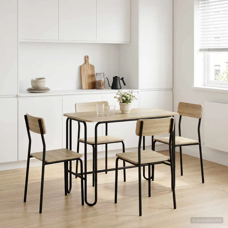 Vidaxl eettafel 100 x 50 x 75 cm bewerkt hout sonoma eiken rechthoekig
