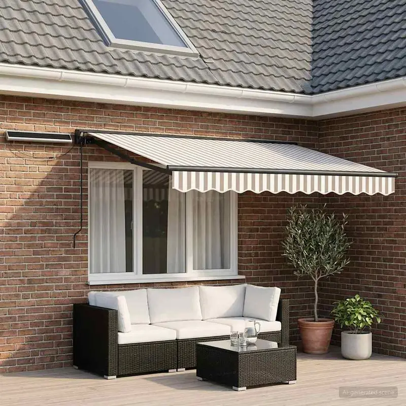 Vidaxl elektrisch uittrekbaar zonnescherm 3,5 x 2,5 m