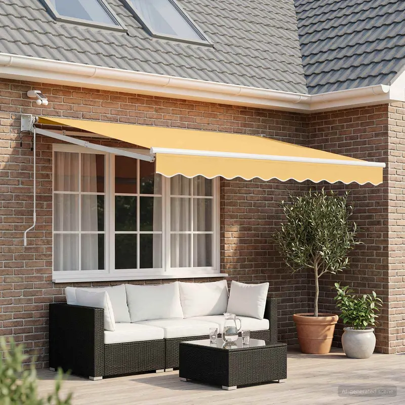 Vidaxl elektrisch uittrekbaar zonnescherm zand