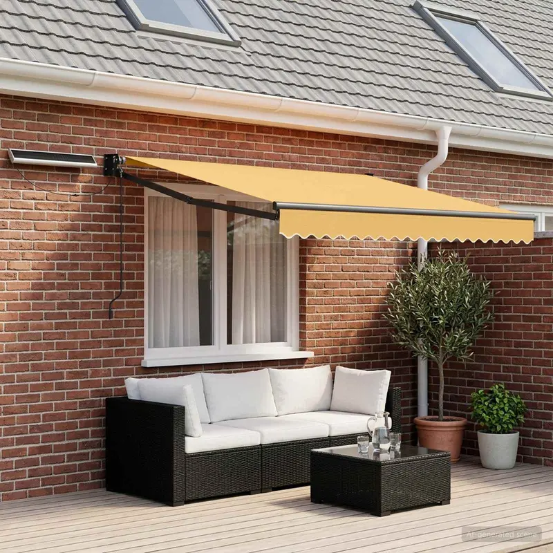 Vidaxl elektrisch uittrekbaar zonnescherm zand 2,5 x 2 m