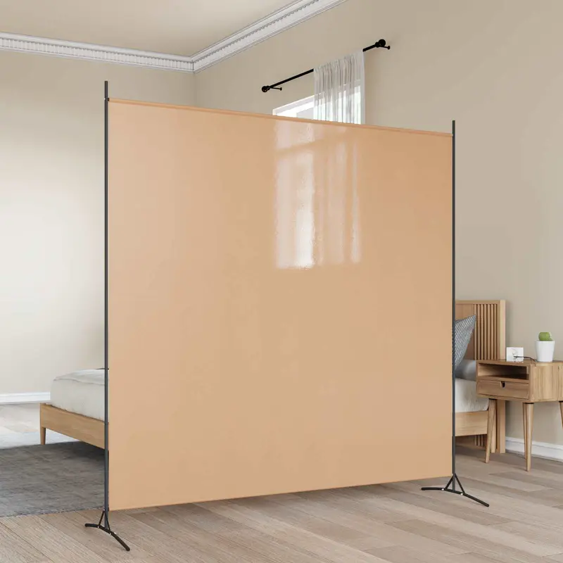 Vidaxl enkele paneel kamerverdeler beige 175 x 180 cm stof