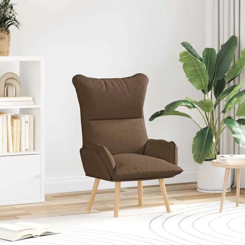 Vidaxl fauteuil bruin 69 x 74 x 93 cm stof en multiplex