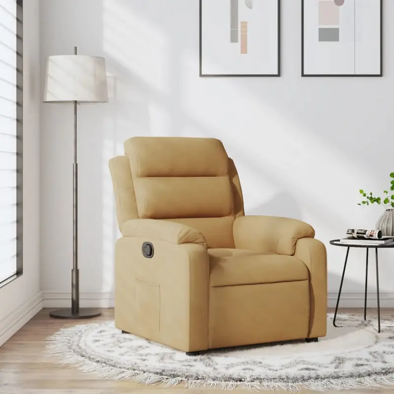 Vidaxl fauteuil verstelbaar fluweel bruin