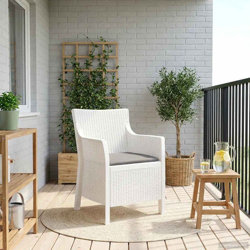 Vidaxl fauteuil wit pp