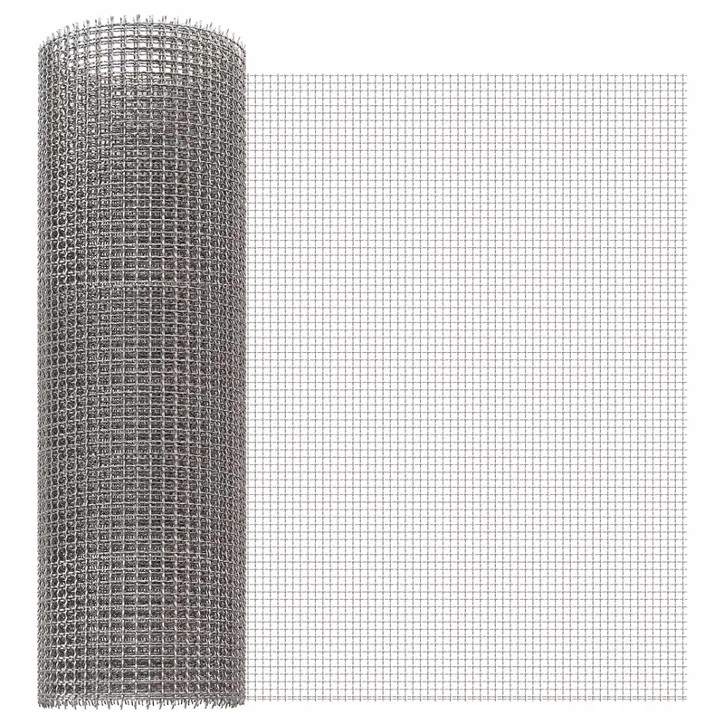 Vidaxl gaas scherm 40 x 1000 cm 3 mesh rvs 201 zilverkleurig