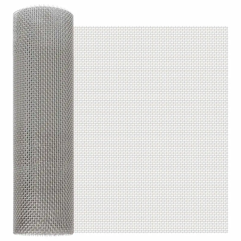 Vidaxl gaas scherm 40 x 1000 cm 6 mesh rvs 201 zilverkleurig