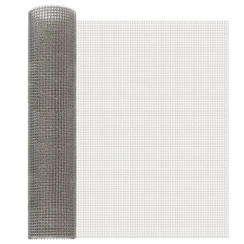 Vidaxl gaas scherm 60 x 500 cm 3 mesh rvs 201 zilverkleurig