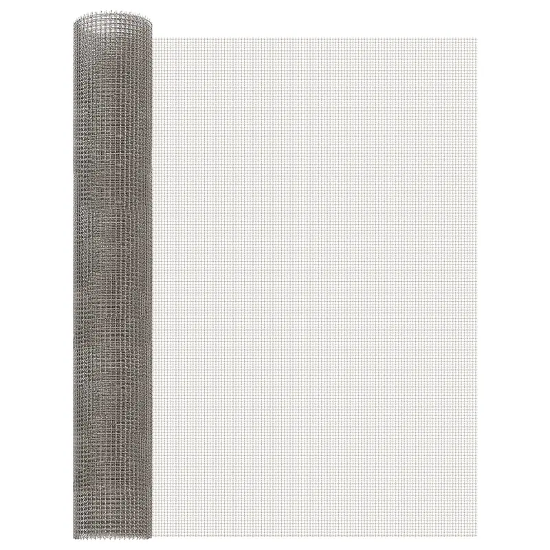 Vidaxl gaas scherm 80 x 1000 cm 3 mesh rvs 201 zilverkleurig