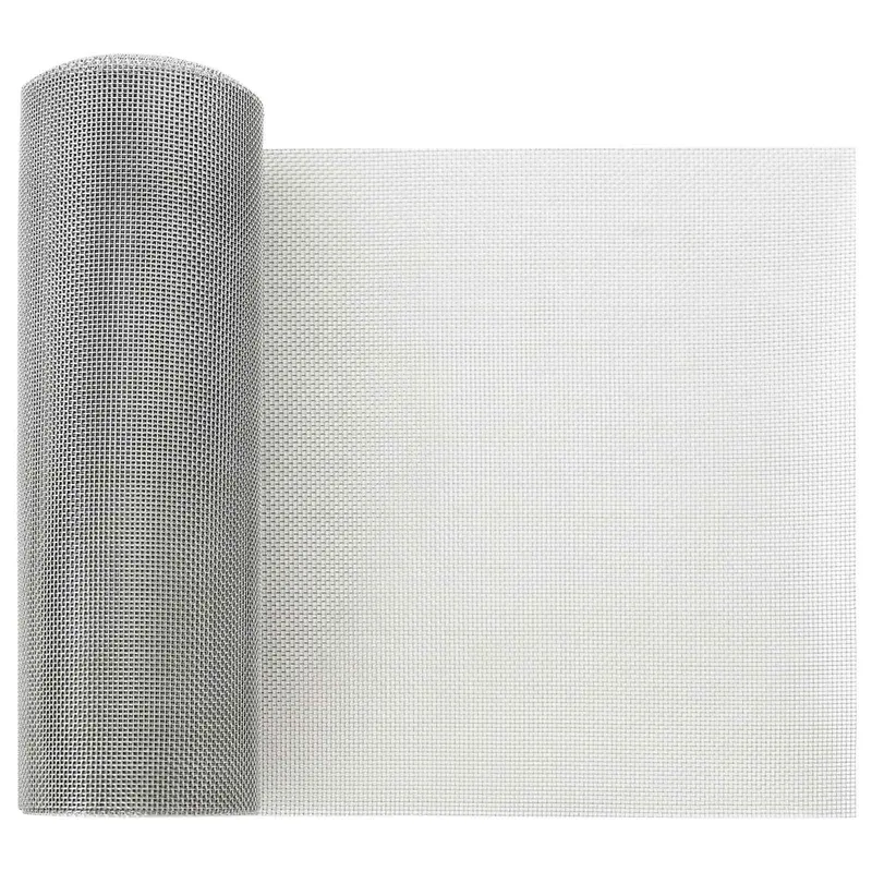 Vidaxl gaasnet 20 x 2000 cm 18 mesh roestvrij staal 304 zilver