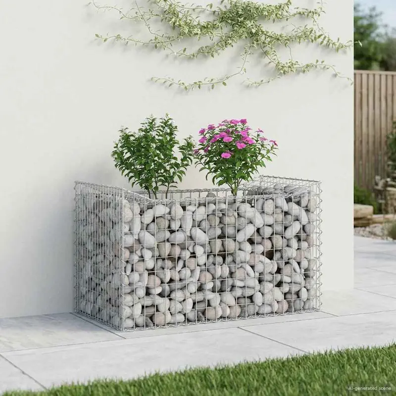 Vidaxl gabion verhoogd bed 50 x 100 x 60 cm gegalvaniseerd staal