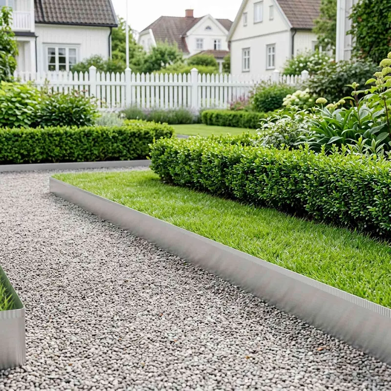 Vidaxl gazonrand 10 m x 15 cm gegalvaniseerd staal zilver