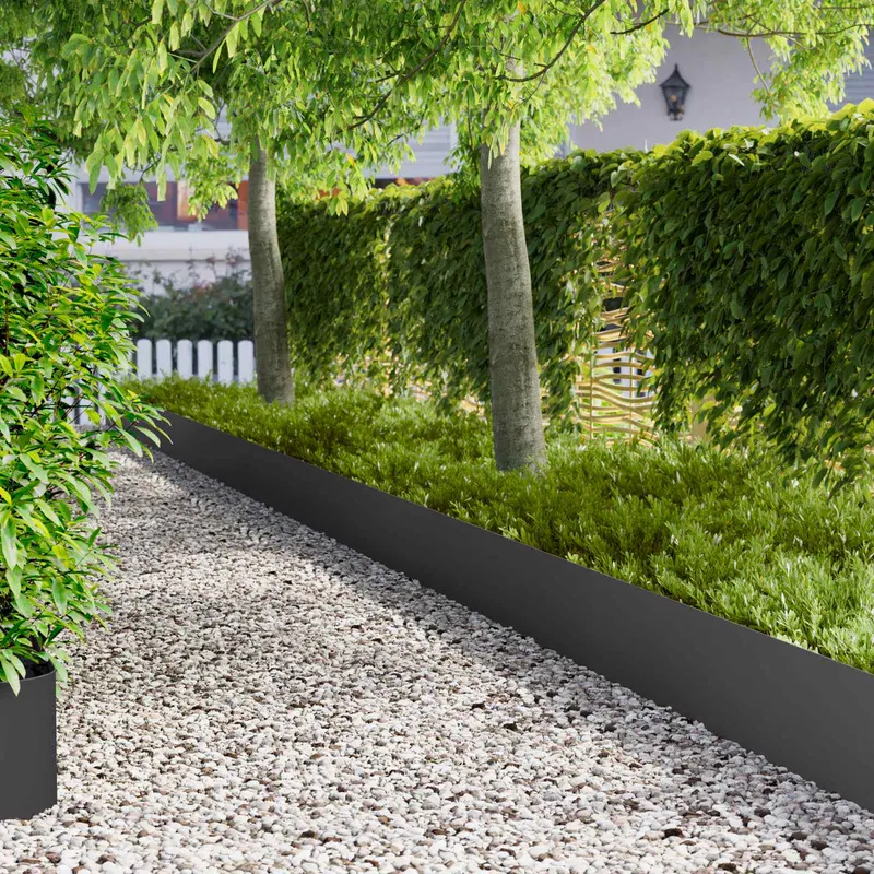 Vidaxl gazonrand 10 st 100 x 22 cm staal zwart