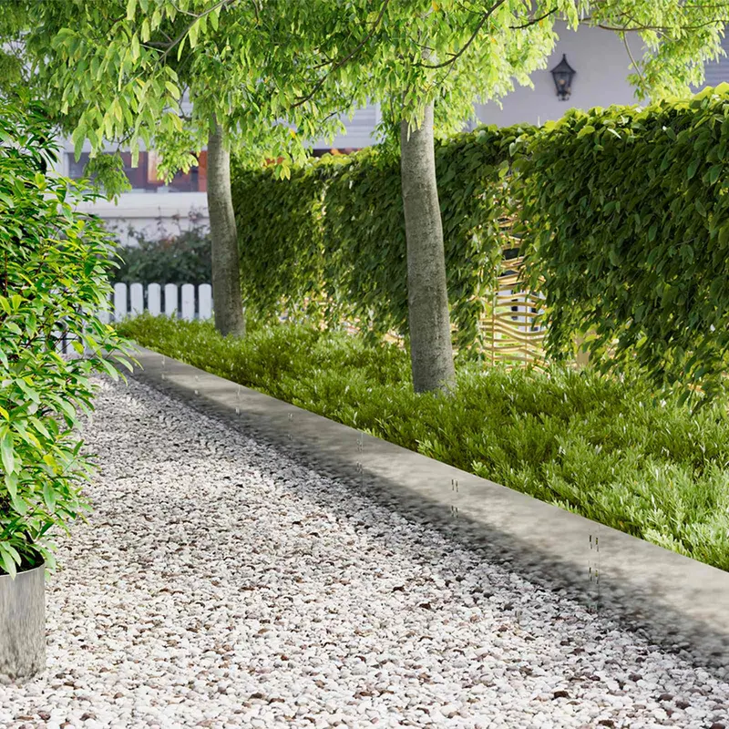 Vidaxl gazonrand 10 st 100 x 30 cm staal zilverkleurig