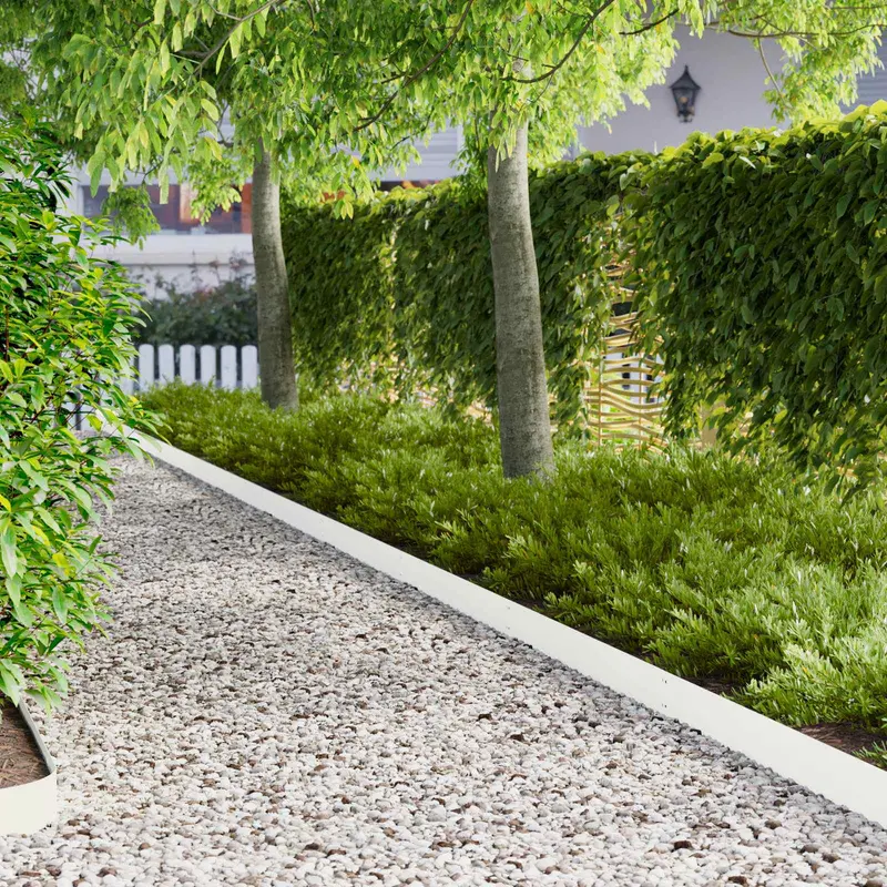 Vidaxl gazonrand 10 st 103 x 15 cm staal wit