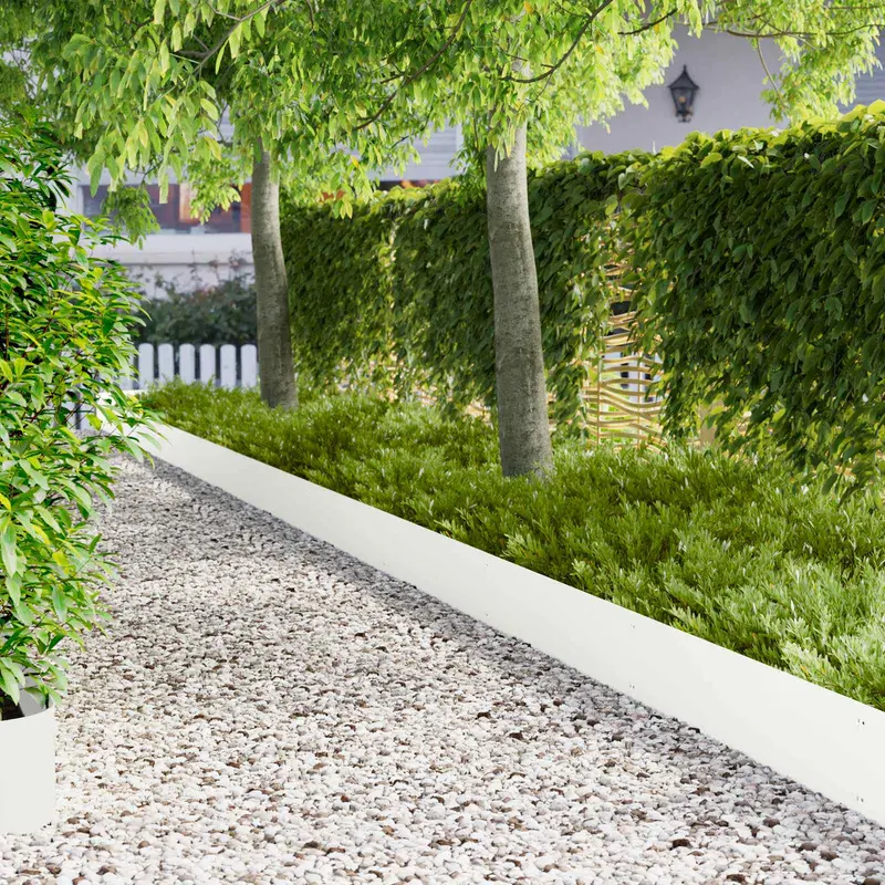 Vidaxl gazonrand 10 st 103 x 25 cm staal wit