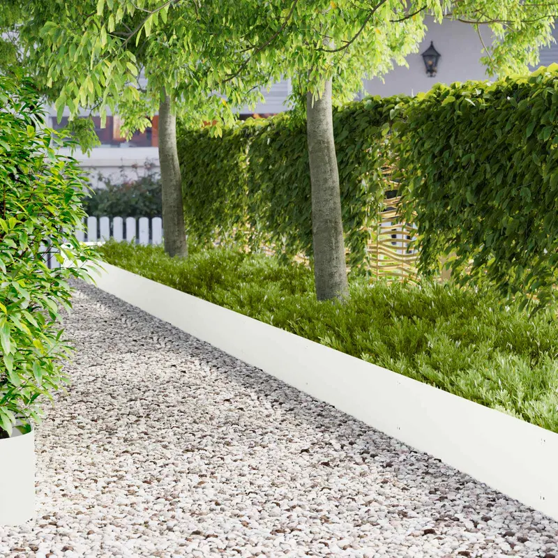 Vidaxl gazonrand 10 st 103 x 30 cm staal wit