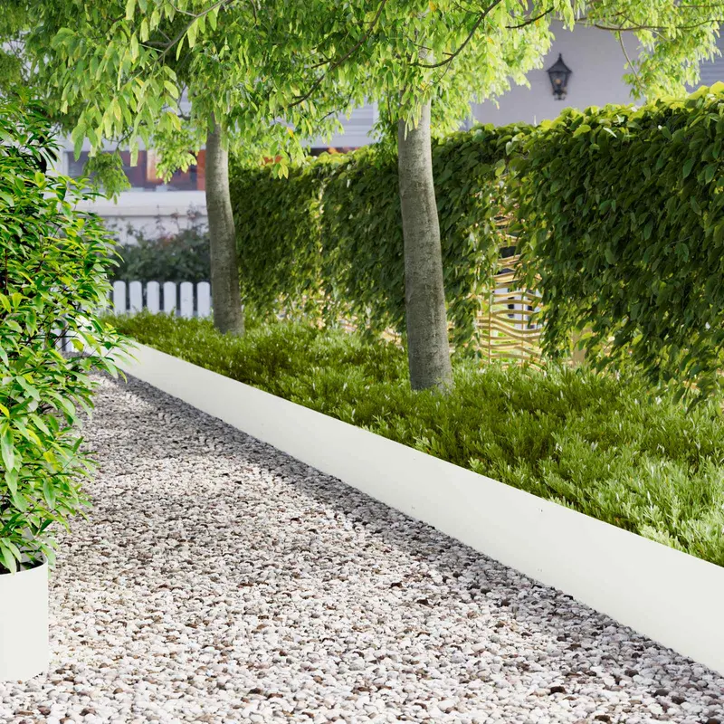 Vidaxl gazonrand 10 st 103 x 30 cm staal wit