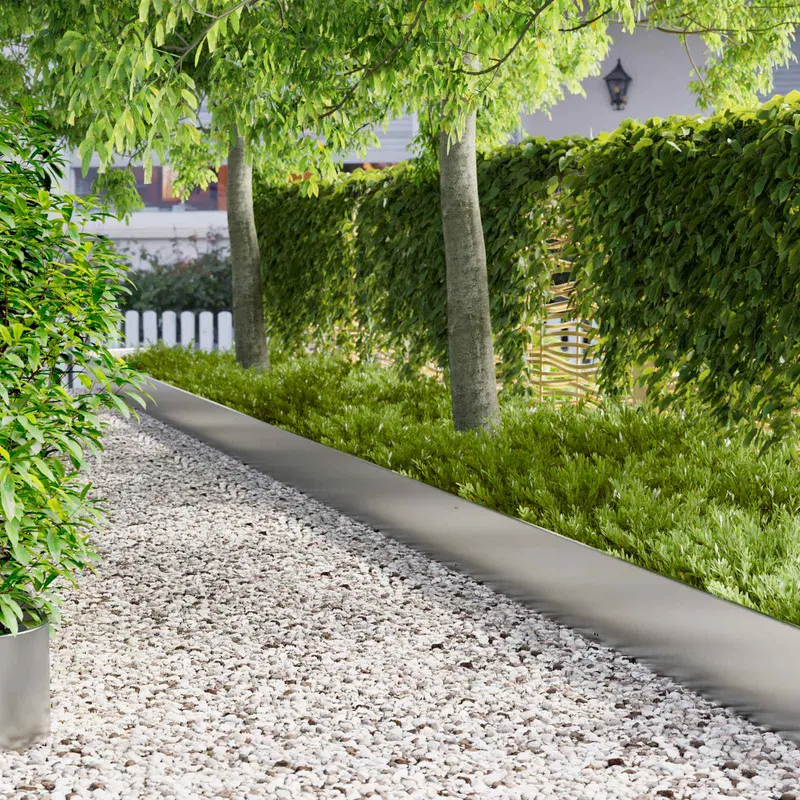 Vidaxl gazonrand 10 st 103 x 30 cm staal zilver