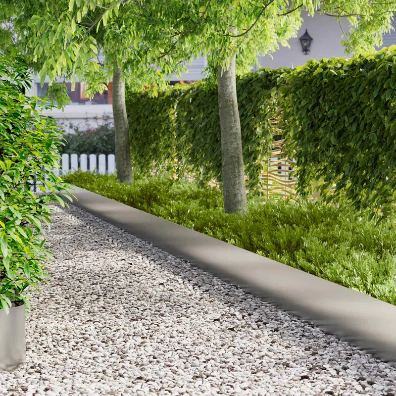 Vidaxl gazonrand 20 st 100 x 22 cm staal zilver