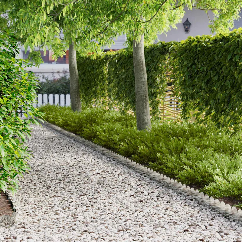 Vidaxl gazonrand 20 st 103 x 15 cm staal zilverkleurig