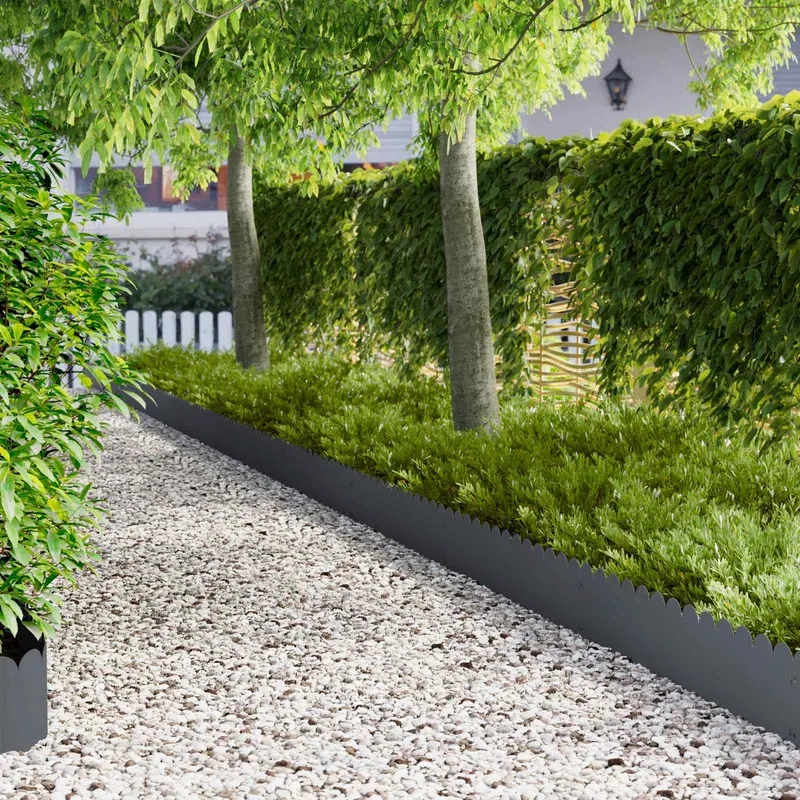 Vidaxl gazonrand 20 st 103 x 25 cm staal antracietkleurig