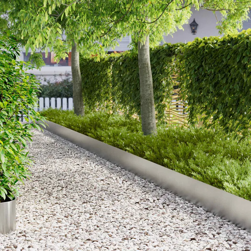 Vidaxl gazonrand 30 st 100 x 18 cm staal zilver