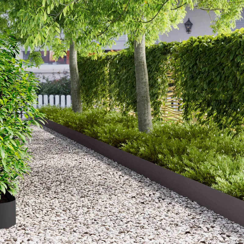 Vidaxl gazonrand 30 st 102 x 15 x 4 cm staal zwart