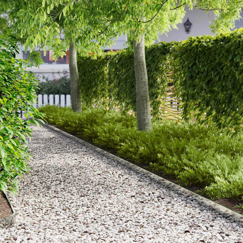 Vidaxl gazonrand 30 st 103 x 10 cm staal zilver