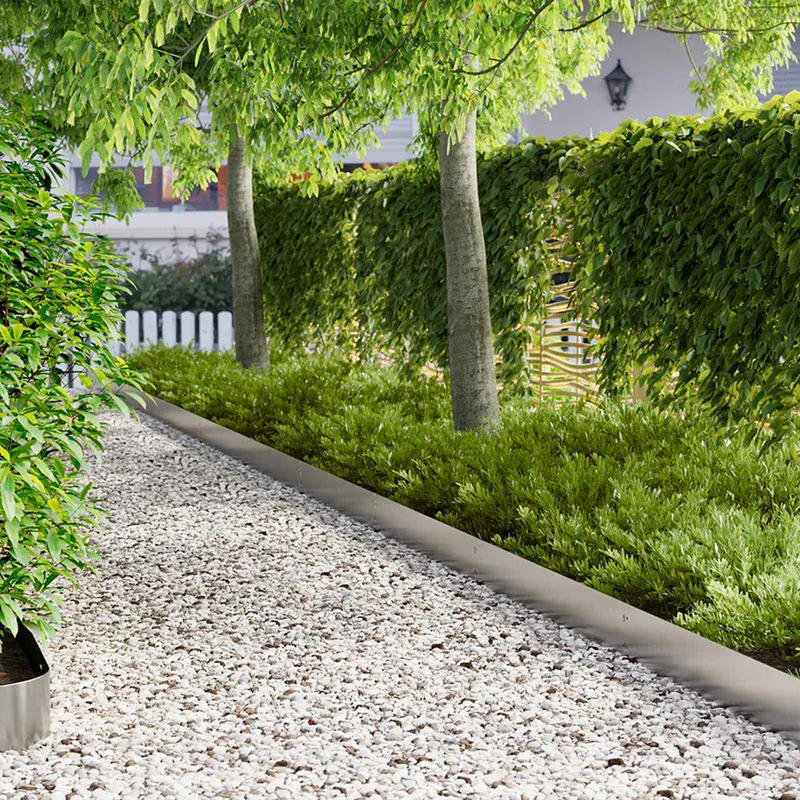 Vidaxl gazonrand 30 st 103 x 15 cm staal zilver