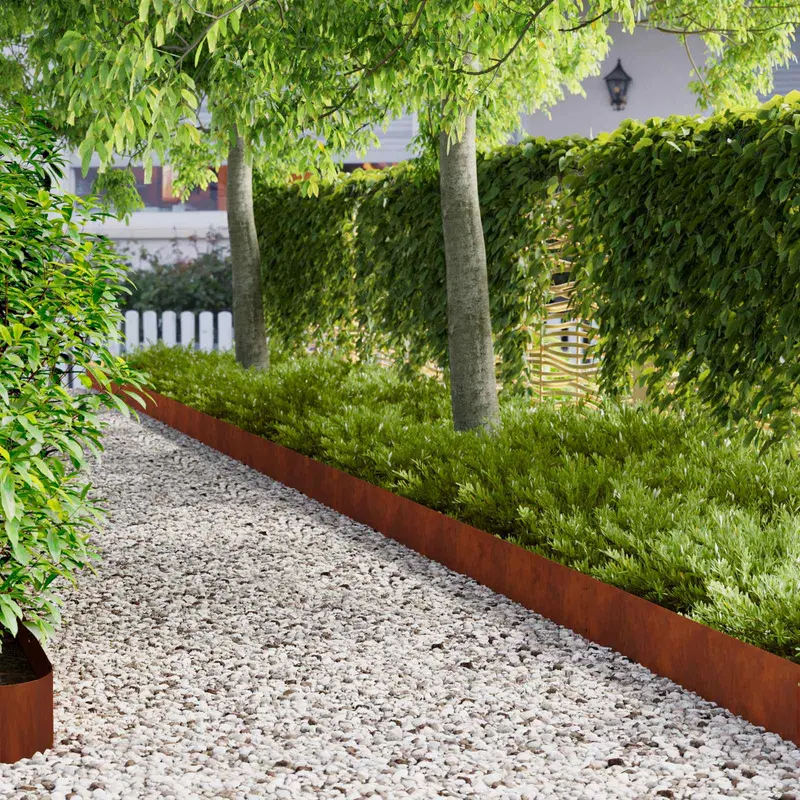 Vidaxl gazonrand 30 st 103 x 20 cm staal roestkleurig
