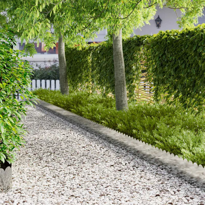 Vidaxl gazonrand 30 st 103 x 25 cm staal zilverkleurig