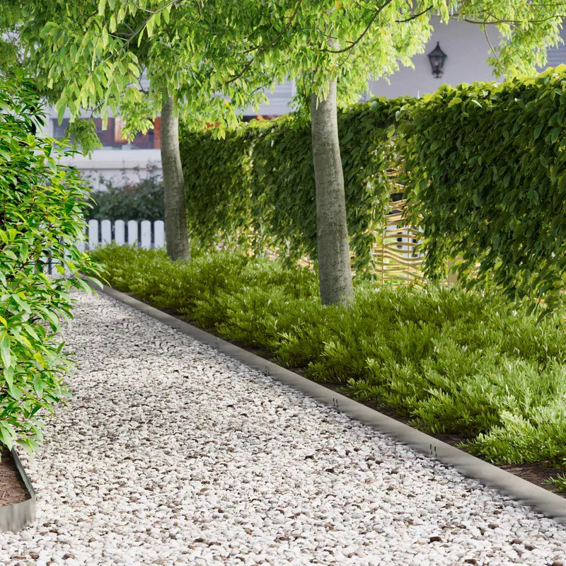 Vidaxl gazonrand 50 st 100 x 12 cm staal zilverkleurig