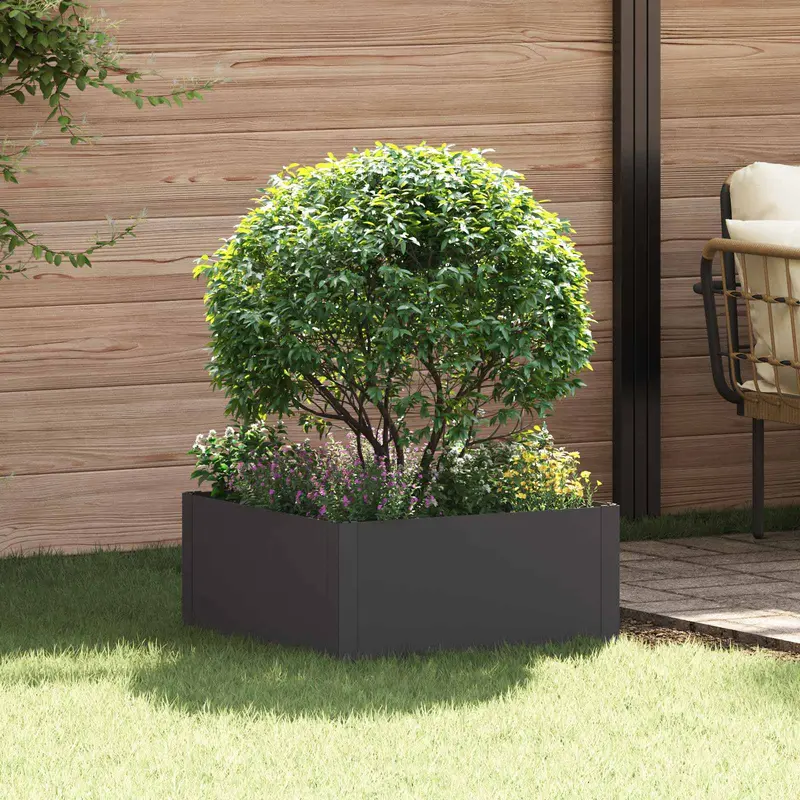 Vidaxl gazonrand 60 x 60 x 35 cm staal zwart