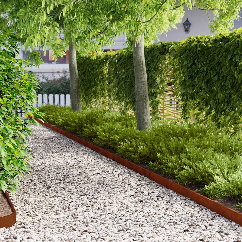 Vidaxl gazonrand met omgebogen bovenrand 20 st 103x10cm staal