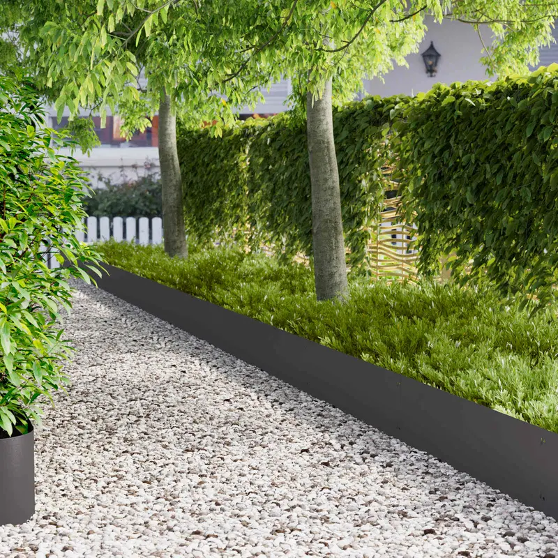Vidaxl gazonrand met omgevouwen bovenrand 20 st 103 x 30 cm staal