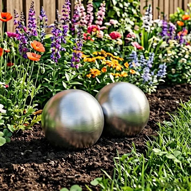 Vidaxl geborstelde bal 2 st ø 15 cm zilver rvs 201