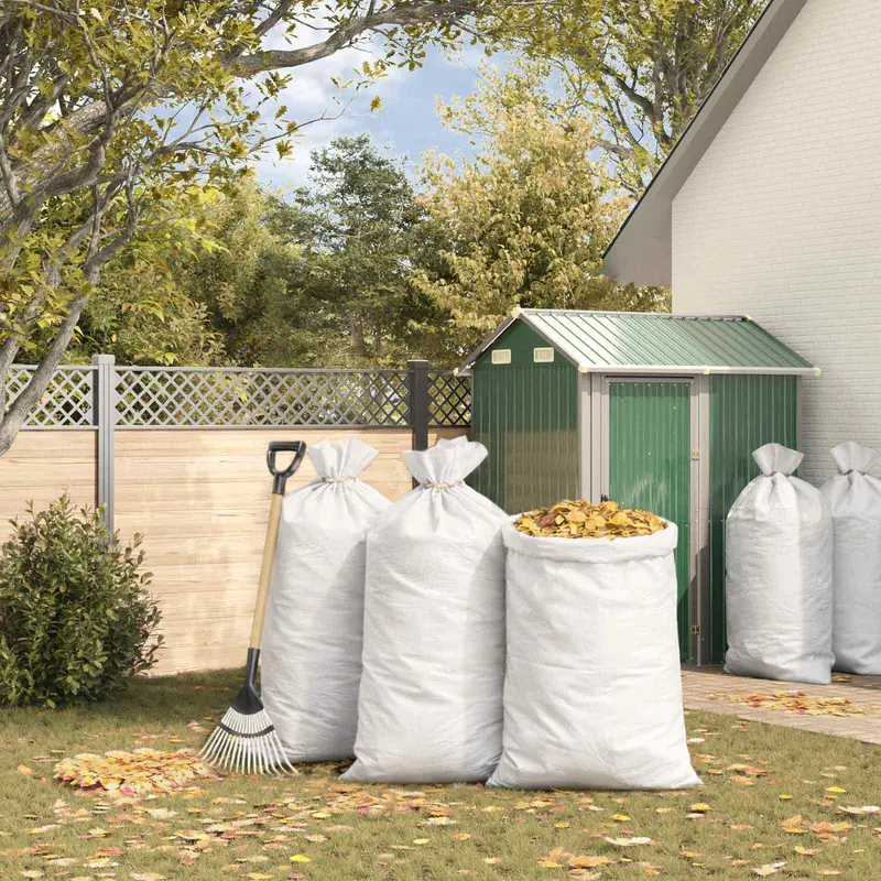Vidaxl geweven zakken 100 st wit 80 x 125 cm pp