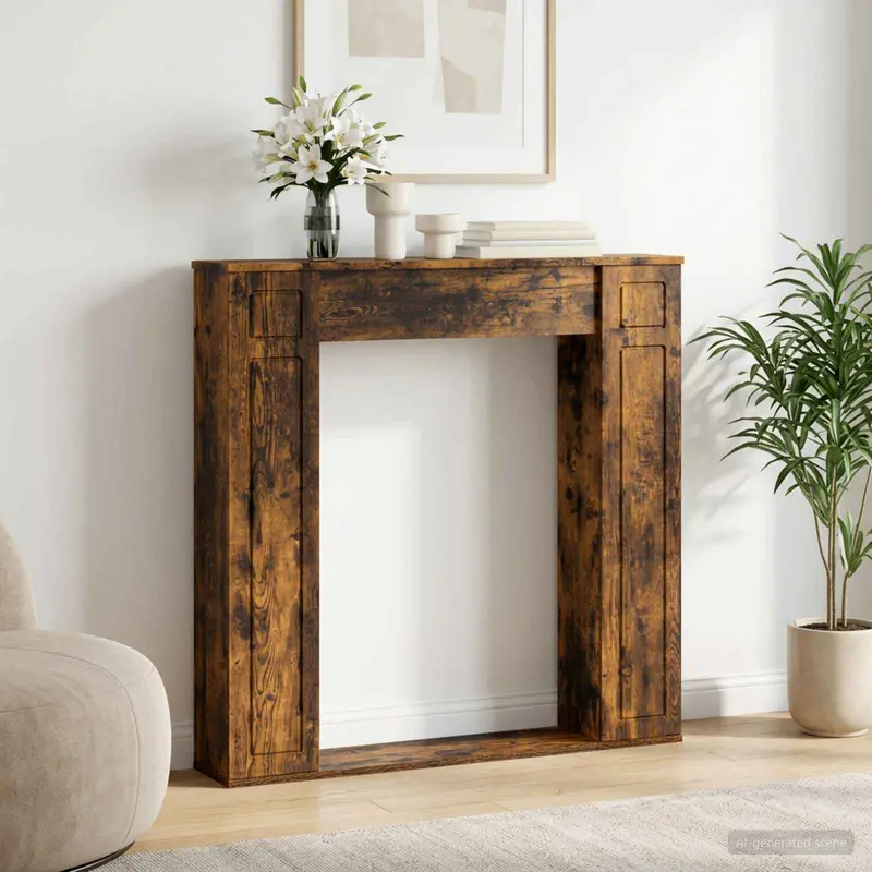 Vidaxl haardomlijsting gerookt eiken 100 x 20 x 100 cm bewerkt hout
