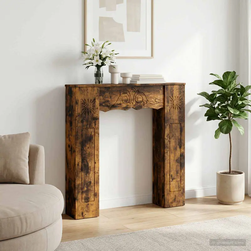 Vidaxl haardomlijsting gerookt eiken 102 x 20 x 102 cm bewerkt hout