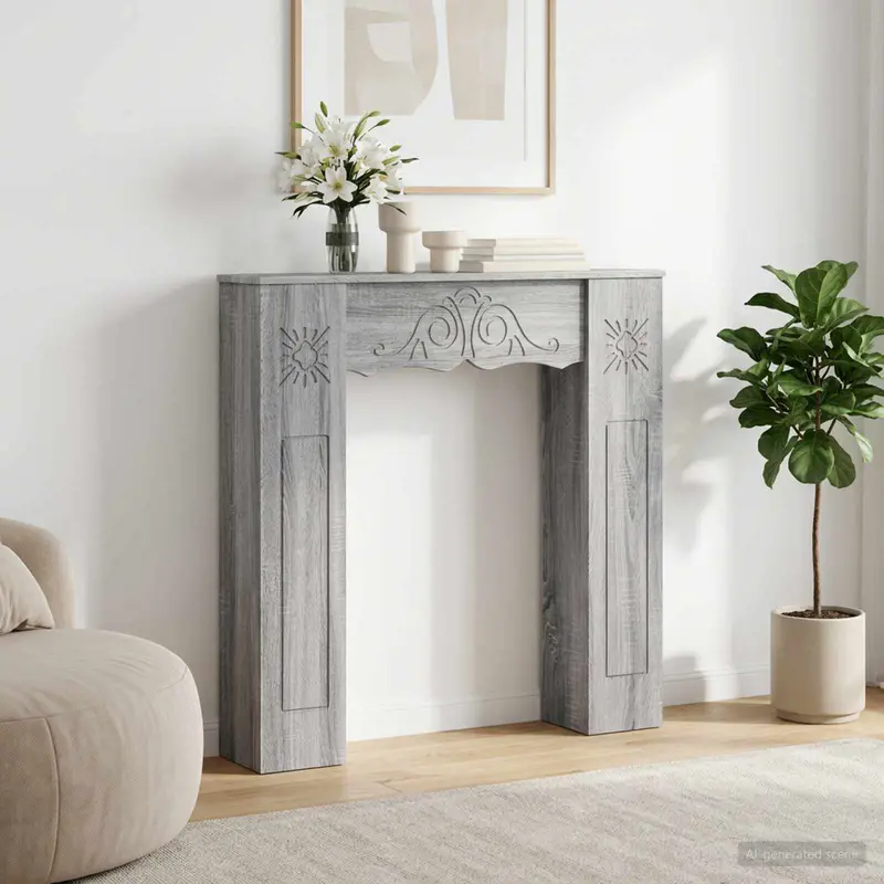 Vidaxl haardomlijsting grijs sonoma 102 x 20 x 102 cm bewerkt hout