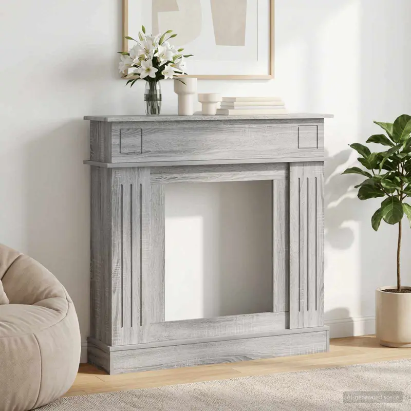 Vidaxl haardomlijsting grijs sonoma 102 x 26 x 100 cm bewerkt hout