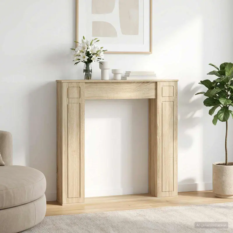 Vidaxl haardomlijsting sonoma eiken 100 x 20 x 100 cm bewerkt hout