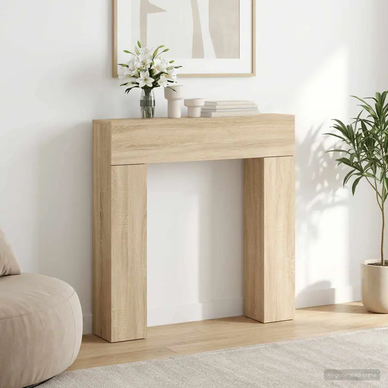 Vidaxl haardomlijsting sonoma eiken 102 x 18 x 100,5 cm bewerkt hout