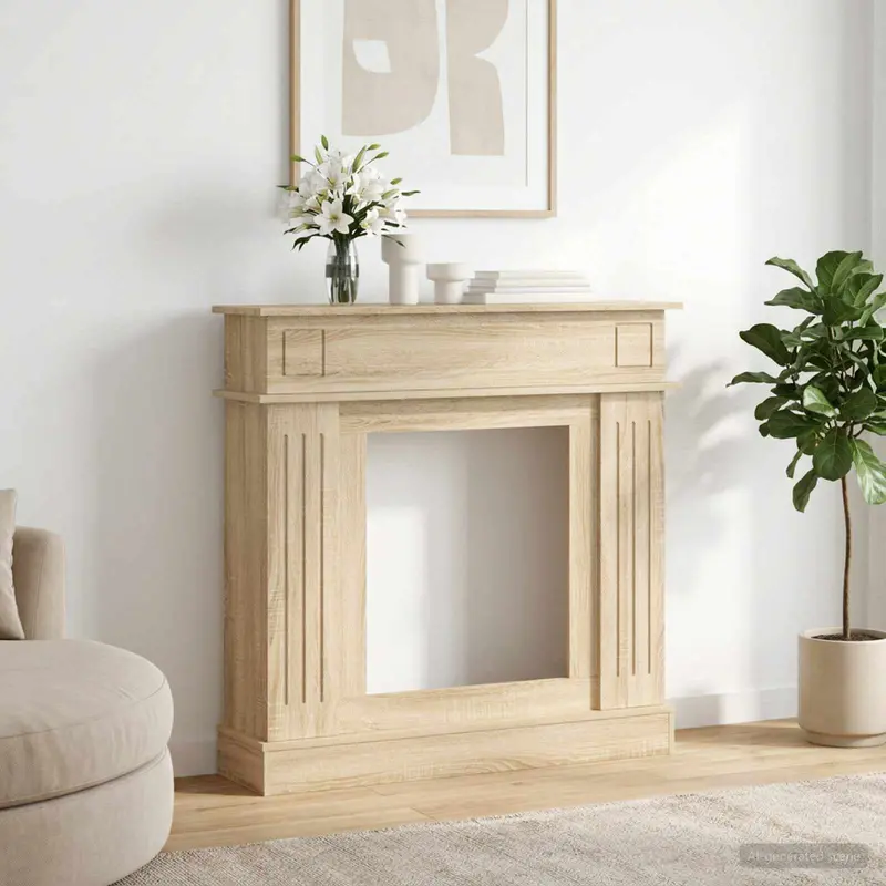 Vidaxl haardomlijsting sonoma eiken 102 x 26 x 100 cm bewerkt hout
