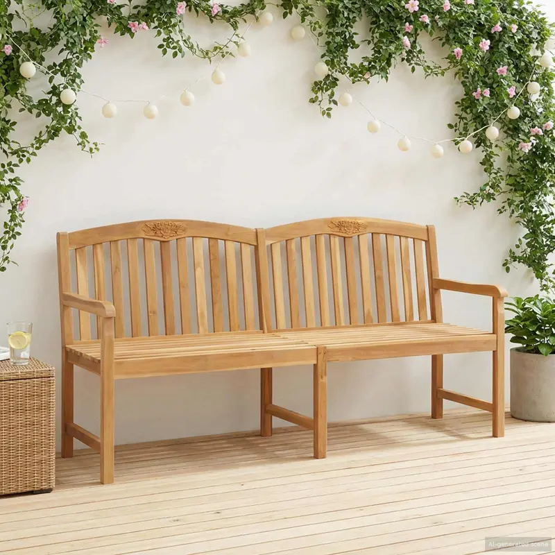 Vidaxl handgemaakte rozenbank 150 x 60 x 90 cm massief teakhout