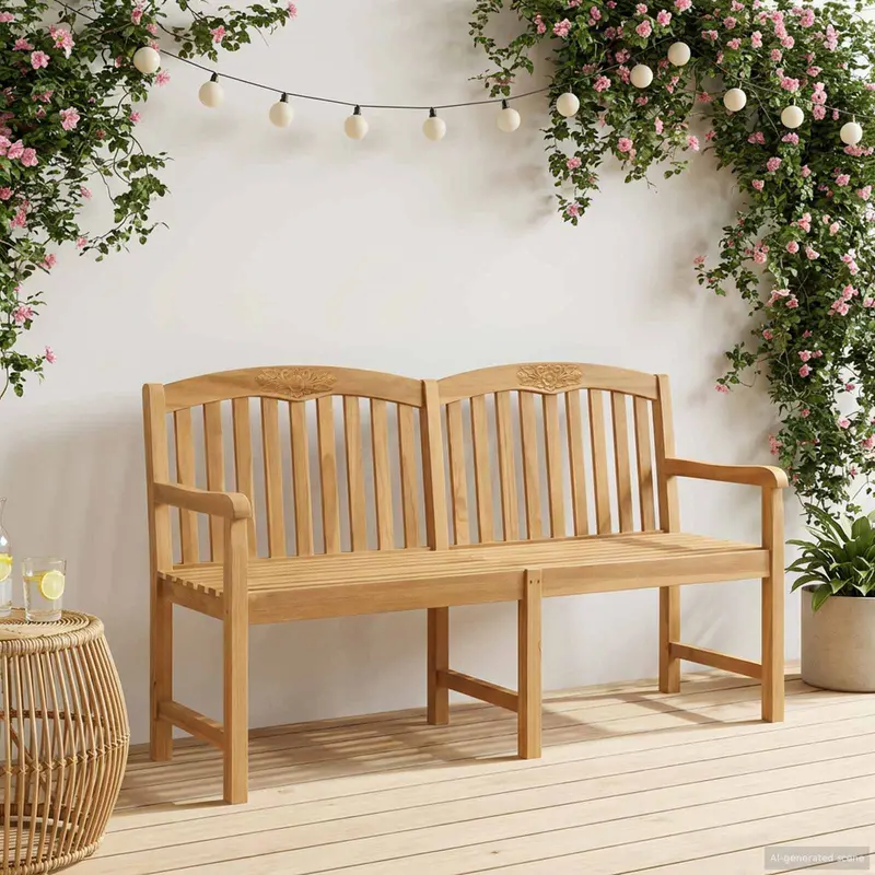 Vidaxl handgemaakte rozenbank 180 x 61 x 90 cm massief teakhout