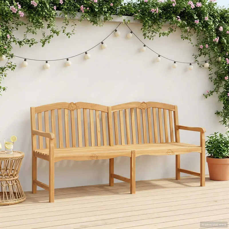Vidaxl handgesneden bank met schelpmotief 180 x 60 x 96 cm